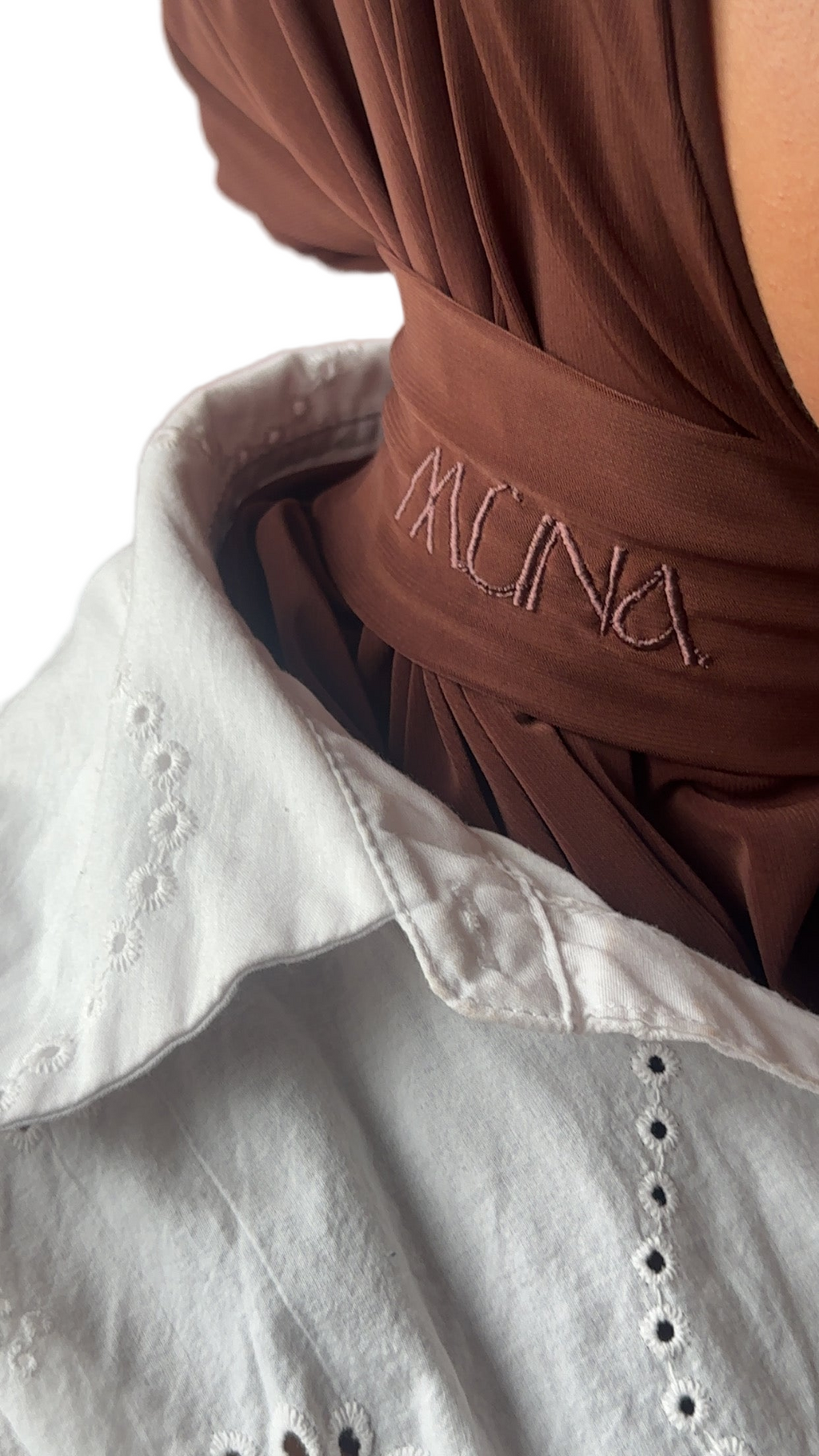 Instant Hijab Jersey Premium Pécan qualité supérieure Boutonné