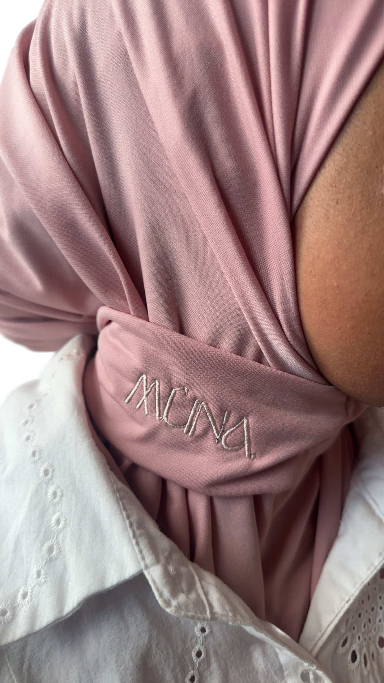Instant Hijab Jersey Premium Rose poudré