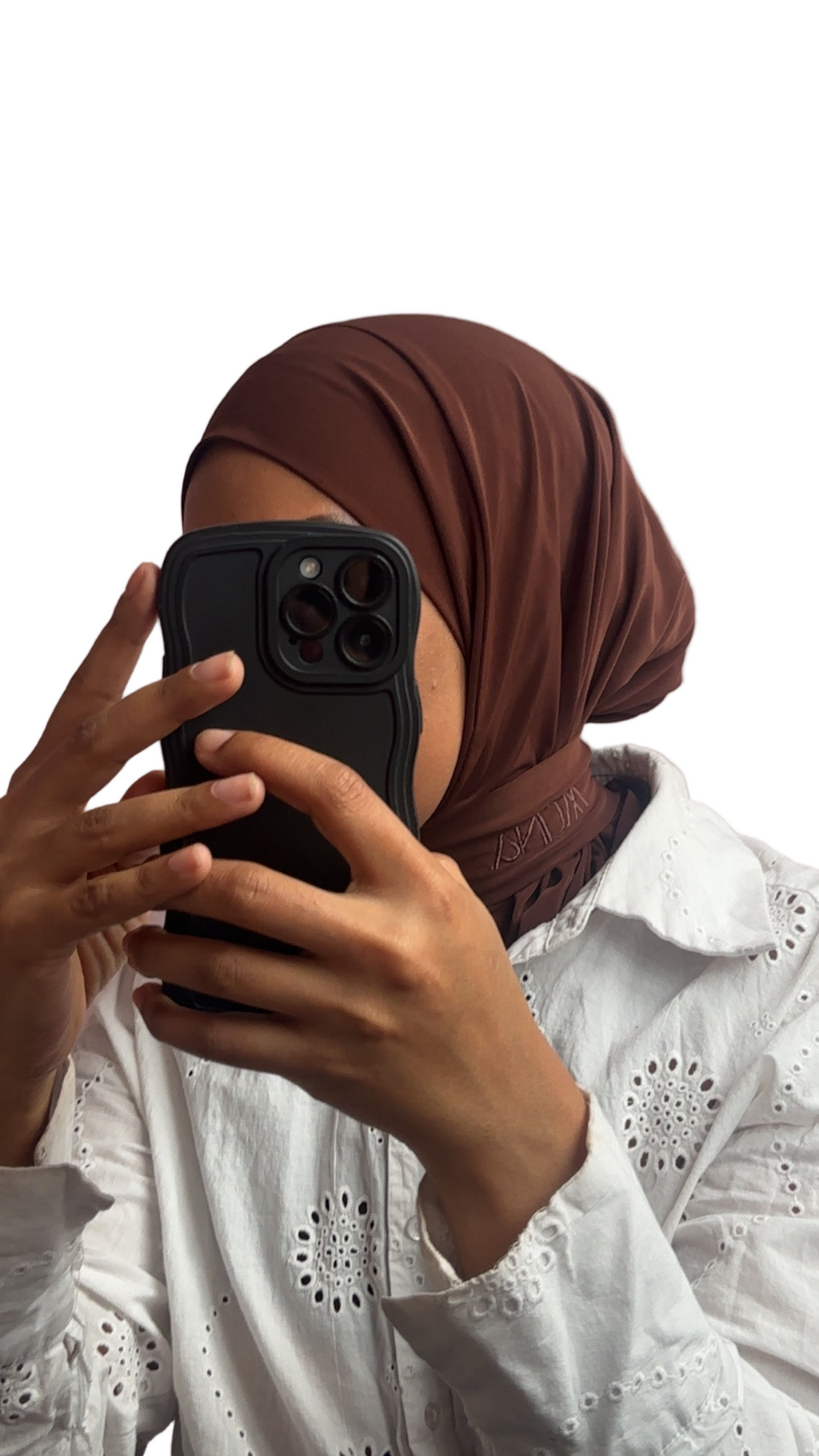 Instant Hijab Jersey Premium Pécan qualité supérieure Boutonné