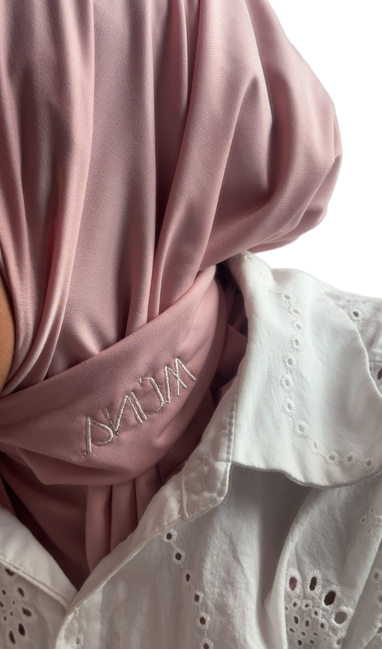 Instant Hijab Jersey Premium Rose poudré