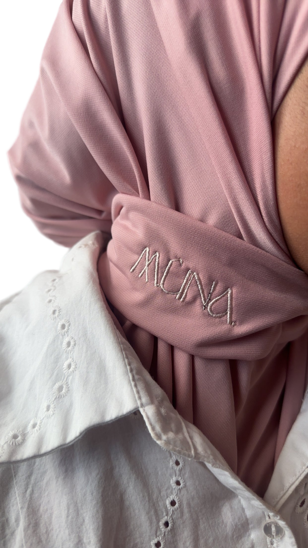 Instant Hijab Jersey Premium Rose poudré