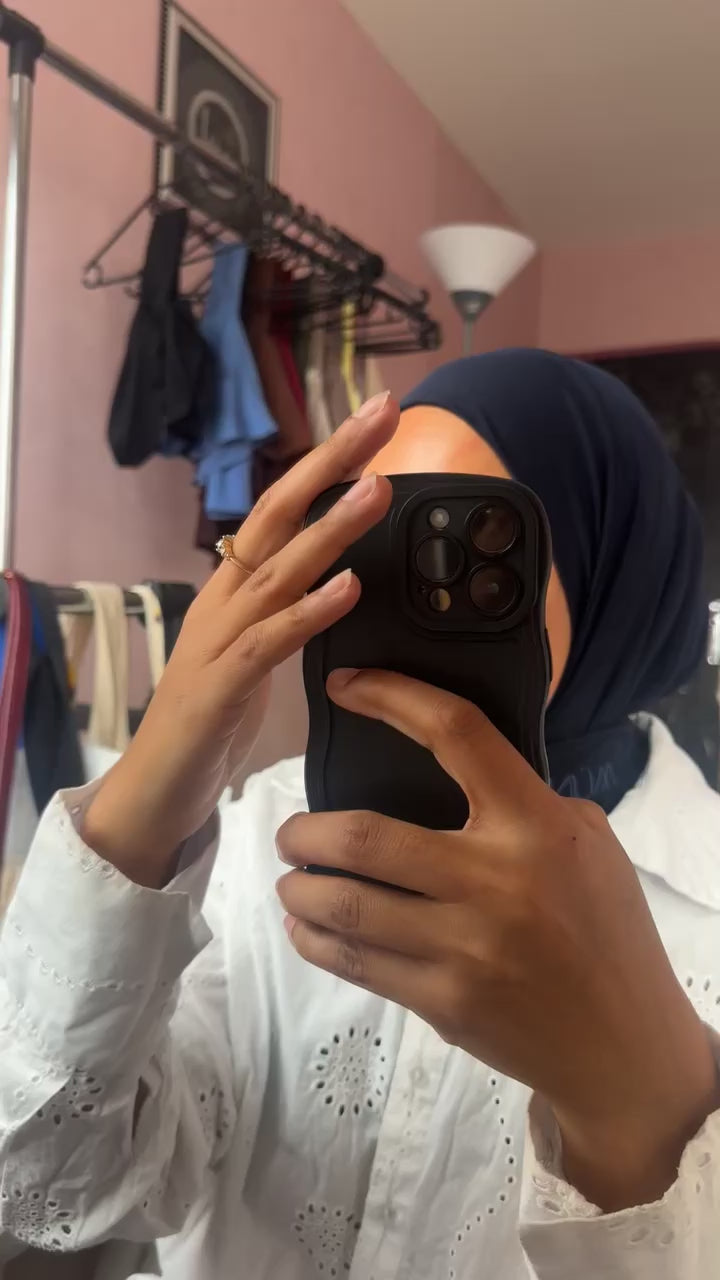 Instant Hijab Jersey Premium Bleu Nuit