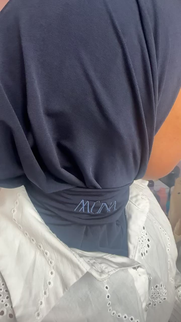 Instant Hijab Jersey Premium Bleu Nuit